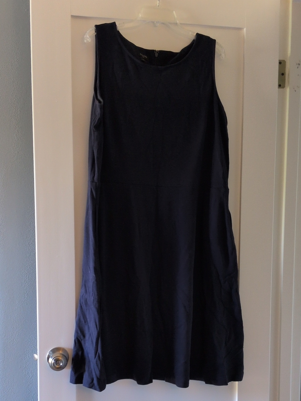 Talbots Sleeveless Navy A-Line Dress